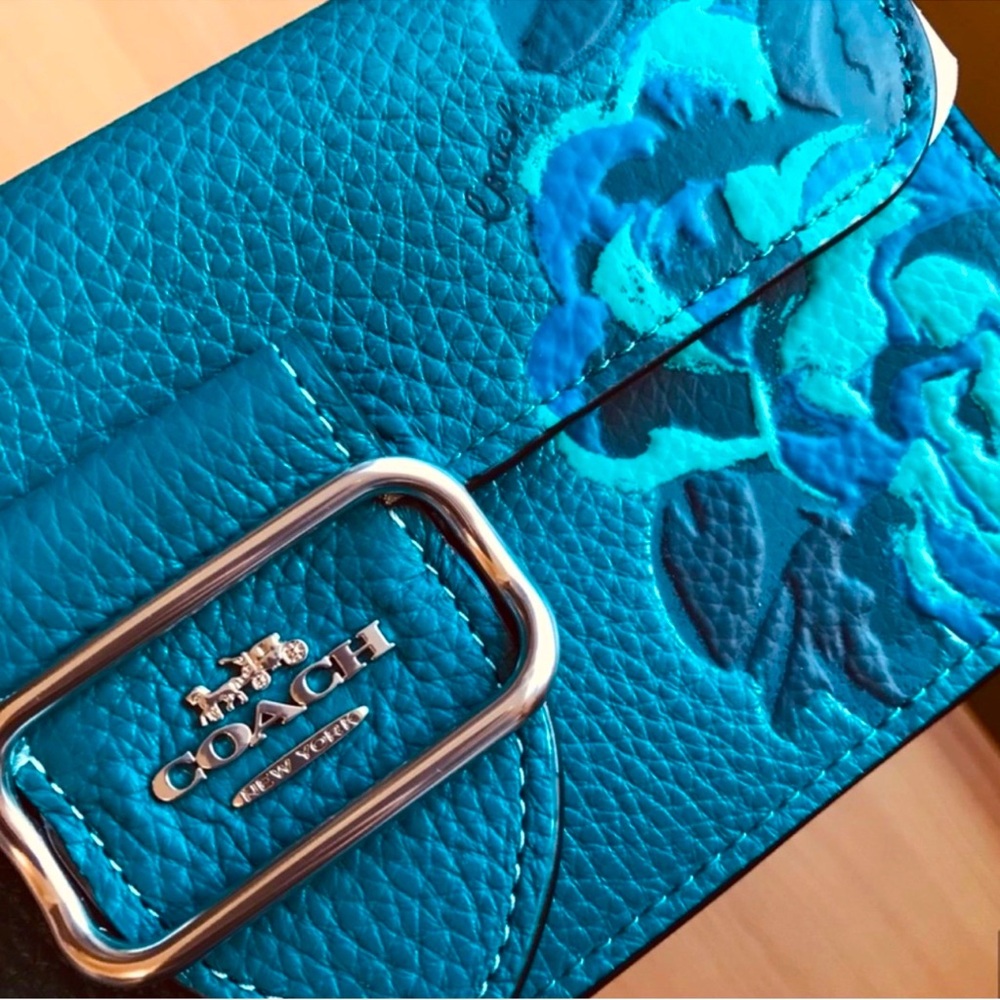COACH FLOWER BLOSSOM Floral Chain Crossbody Purse - Picture 7 of 9